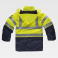 Parka alta visibilidad protección total unisex B3795. Color amarillo a. V./azul marino.