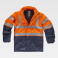 Parka alta visibilidad protección total unisex B3795. Color naranja a. V./azul marino.