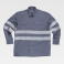 Camisa alta visibilidad manga larga unisex B8007. Color gris.