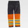 Pantalón alta visibilidad multibolsillos unisex C2618. Color negro/naranja a. V..
