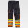 Pantalón alta visibilidad multibolsillos unisex C2618. Color negro/naranja a. V..