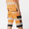 Pantalón de trabajo corto alta visibilidad multibolsillos unisex C2705. Color naranja a. V./gris oscuro.