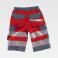 Pantal&oacute;n de trabajo corto alta visibilidad multibolsillos unisex C2706. Color rojo/gris oscuro.