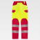 Pantalón alta visibilidad multibolsillos unisex C2715. Color amarillo a. V./rojo.