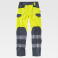 Pantalón alta visibilidad multibolsillos unisex C2715. Color amarillo a. V./gris oscuro.