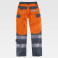Pantalón alta visibilidad multibolsillos unisex C2715. Color naranja a. V./gris oscuro.
