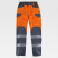 Pantalón alta visibilidad multibolsillos unisex C2715. Color naranja a. V./gris oscuro.