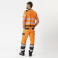 Pantalón alta visibilidad multibolsillos unisex C2715. Color naranja a. V./gris oscuro.