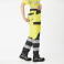Pantalón alta visibilidad multibolsillos unisex C2715. Color amarillo a. V./gris oscuro.