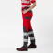 Pantalón alta visibilidad multibolsillos unisex C2716. Color rojo/gris oscuro.