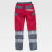 Pantalón alta visibilidad multibolsillos unisex C2716. Color rojo/gris oscuro.
