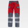 Pantalón alta visibilidad multibolsillos unisex C2716. Color rojo/gris oscuro.