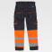 Pantalón alta visibilidad multibolsillos unisex C2918. Color negro/naranja a. V..