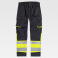 Pantalón alta visibilidad multibolsillos unisex C2918. Color negro/amarillo a. V..