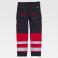 Pantalón alta visibilidad multibolsillos unisex C2919. Color negro/rojo.
