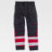Pantalón alta visibilidad multibolsillos unisex C2919. Color negro/rojo.