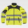 Chaqueta softshell alta visibilidad unisex C2930. Color amarillo a. V./negro.