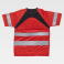 Camiseta alta visibilidad unisex C2940. Color rojo/negro.