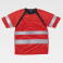 Camiseta alta visibilidad unisex C2940. Color rojo/negro.