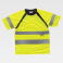 Camiseta alta visibilidad unisex C2941. Color amarillo a. V./negro.