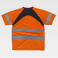 Camiseta alta visibilidad unisex C2941. Color naranja a. V./negro.