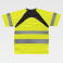 Camiseta alta visibilidad unisex C2941. Color amarillo a. V./negro.