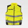 Chaleco reflectante alta visibilidad acolchado unisex C2950. Color amarillo a. V./negro.