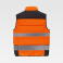 Chaleco reflectante alta visibilidad acolchado unisex C2950. Color naranja a. V./negro.
