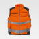 Chaleco reflectante alta visibilidad acolchado unisex C2950. Color naranja a. V./negro.