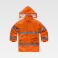 Parka alta visibilidad con capucha unisex C3200. Color naranja a. V..
