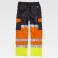 Pantalón alta visibilidad multibolsillos unisex C3216. Color negro/naranja a. V./amarillo a. V..