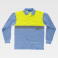 Polo alta visibilidad antibacteriano manga larga unisex C3443. Color azul celeste/amarillo a. V..