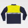 Polo alta visibilidad antibacteriano manga larga unisex C3443. Color azul marino/amarillo a. V..