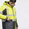 Parka alta visibilidad con capucha combinada unisex C3515. Color amarillo a. V./negro.