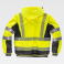 Cazadora alta visibilidad mangas desmontable unisex C3535. Color amarillo a. V./negro.