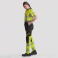 Pantalón alta visibilidad strech combinado unisex C3550. Color negro/amarillo a. V..