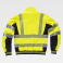 Chaqueta softshell alta visibilidad unisex C3595. Color amarillo a. V./negro.