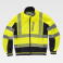 Chaqueta softshell alta visibilidad unisex C3595. Color amarillo a. V./negro.
