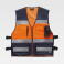 Chaleco reflectante alta visibilidad ligero multibolsillos unisex C3602. Color azul marino/naranja a. V..