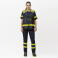 Chaleco de trabajo reflectante ligero unisex C3603. Color azul marino/amarillo fluor.