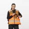 Chaleco de trabajo reflectante ligero unisex C3604. Color naranja fluor.