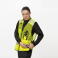 Chaleco de trabajo reflectante ligero unisex C3604. Color amarillo fluor.