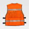 Chaleco de trabajo reflectante ligero unisex C3604. Color naranja fluor.