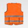 Chaleco reflectante alta visibilidad unisex C3607. Color naranja a. V..