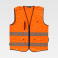 Chaleco reflectante alta visibilidad unisex C3607. Color naranja a. V..