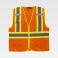 Chaleco reflectante alta visibilidad ligero unisex C3621. Color naranja a. V./amarillo a. V..