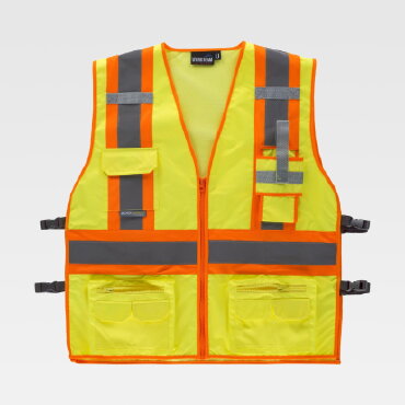Chaleco reflectante alta visibilidad ligero multibolsillos unisex C3622