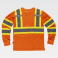 Camiseta alta visibilidad manga larga unisex C3633. Color naranja a. V./amarillo a. V..