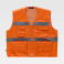Chaleco reflectante alta visibilidad ligero multibolsillos unisex C3647. Color naranja a. V..