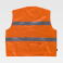 Chaleco reflectante alta visibilidad ligero multibolsillos unisex C3647. Color naranja a. V..